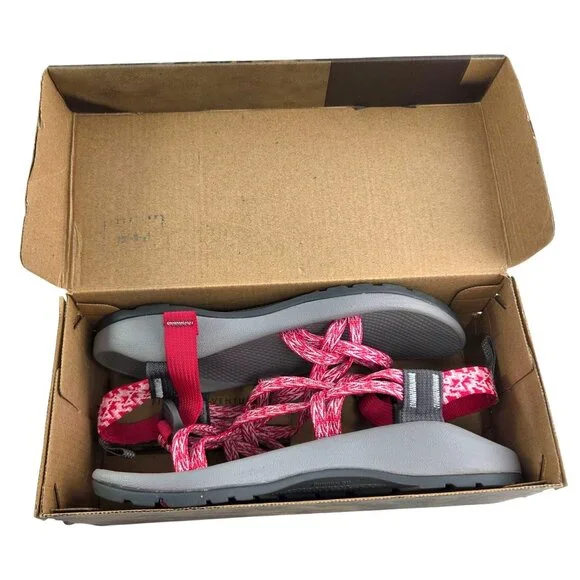 Chaco ZX/1 EcoTread Pink Strappy Hiking Outdoor Sandals Girl's Size 6 - Picture 11 of 11